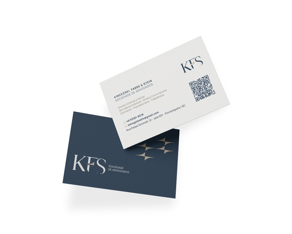 KFS Advogados — Design Gráfico · Cartão de Visita