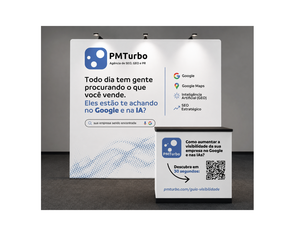PMTurbo — Design Gráfico · Estande para Feiras
