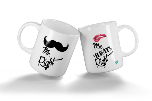 Caneca Mr. Right Mrs. Always Right
